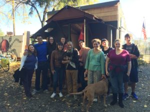 Jewish social justice gap year program in Portland, Oregon visits Hazelnut Grove and Dignity Village, affordable housing, houselessness, homelessness