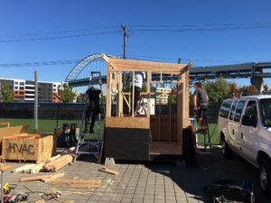 Jewish social justice gap year in Portland, Oregon builds a tiny house at the ReBuilding Center