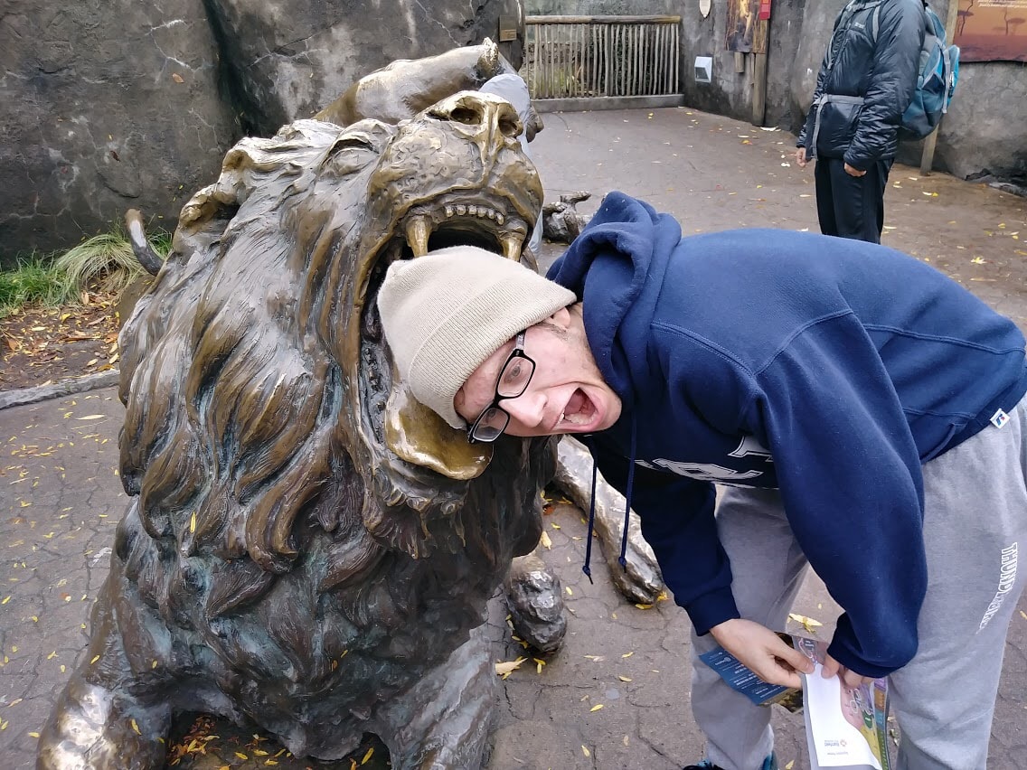 Ron eaten by lion